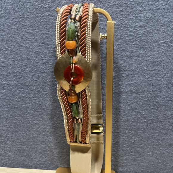 Vintage Concho Boho Beaded Women Belt - Picture 7 of 9